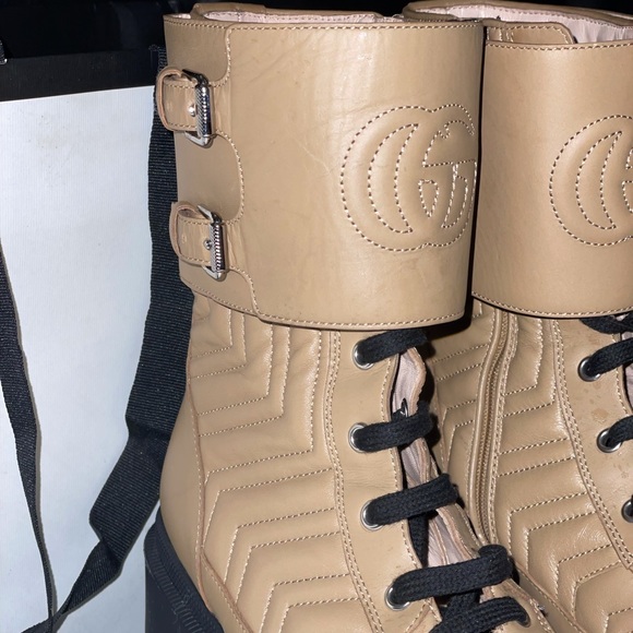 Gucci's 'Frances' Combat Boots/ Booties - Picture 2 of 7